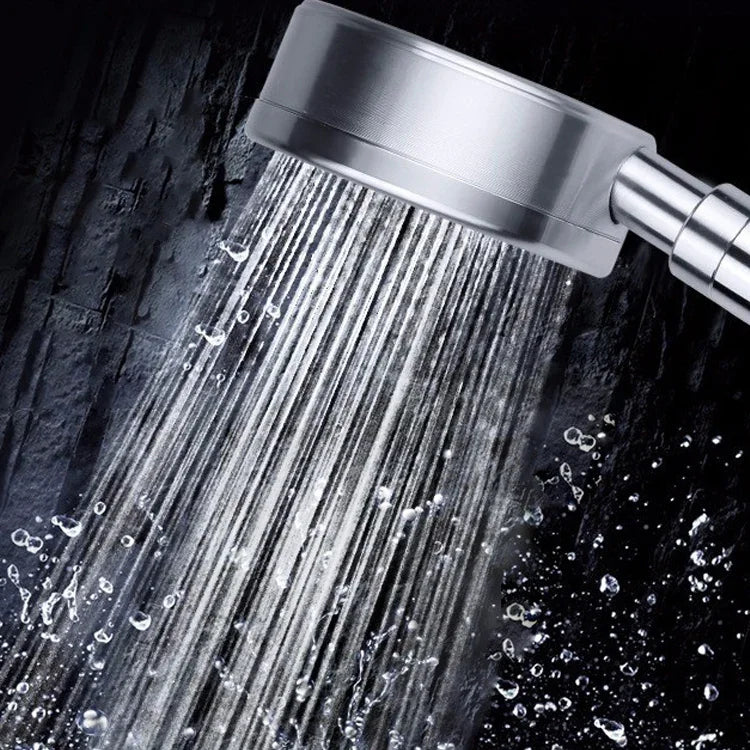 Douchette à main haute pression en aluminium spatial forme ronde économiseur d'eau accessoires de salle de bain, taille : 23 x 8,2 x 2cm, BT-209 (argent)