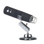 Loupe 50X~1000X avec capteur d'image HD 1920x1080P microscope numérique USB WiFi avec 8 LED et support professionnel