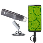Loupe 50X~1000X avec capteur d'image HD 1920x1080P microscope numérique USB WiFi avec 8 LED et support professionnel