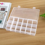 Boîte de rangement en plastique avec 18 compartiments amovibles pour bijoux, boucles d'oreilles, hameçons, petits accessoires, 18 emplacements