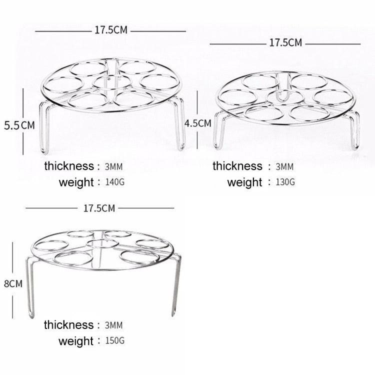 Panier à vapeur pour œufs et légumes, trépied de cuisson à la vapeur pour autocuiseur Instant Pot, diamètre : 17,5 cm, hauteur : 8 cm, diamètre : 17,5 cm, hauteur : 8 cm