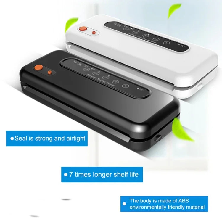 Machine d'emballage sous vide alimentaire domestique et commerciale, scelleuse plastique, prise EU, Alimentaire prise EU (Noir), Alimentaire prise EU (Blanc)