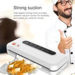 Machine d'emballage sous vide alimentaire domestique et commerciale, scelleuse plastique, prise EU, Alimentaire prise EU (Noir), Alimentaire prise EU (Blanc)