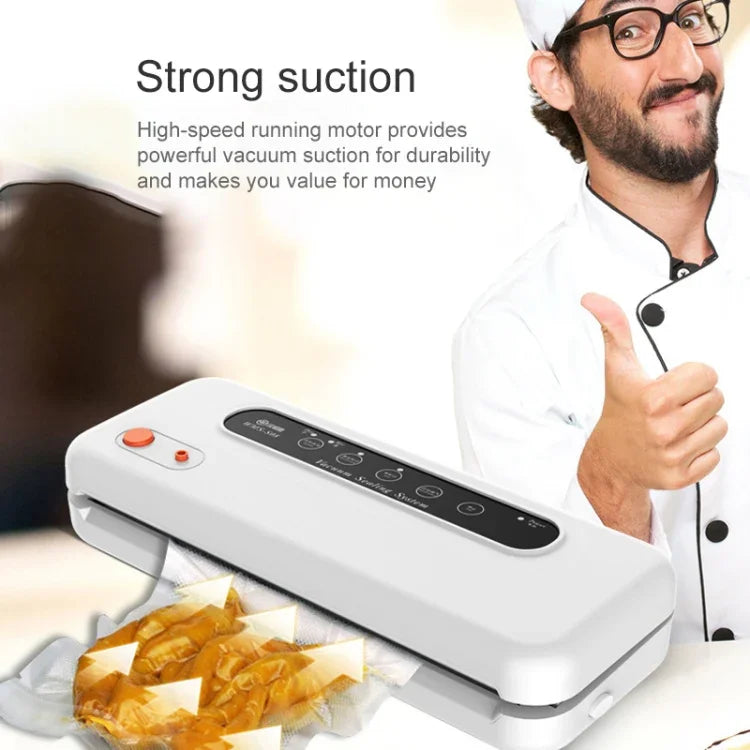 Machine d'emballage sous vide alimentaire domestique et commerciale, scelleuse plastique, prise EU, Alimentaire prise EU (Noir), Alimentaire prise EU (Blanc)