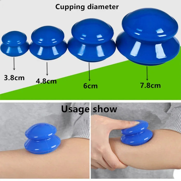 4 Tasses / Ensemble De Soins De Santé Corps Massage Ventouse Thérapie Anti Cellulite Ventouses En Silicone