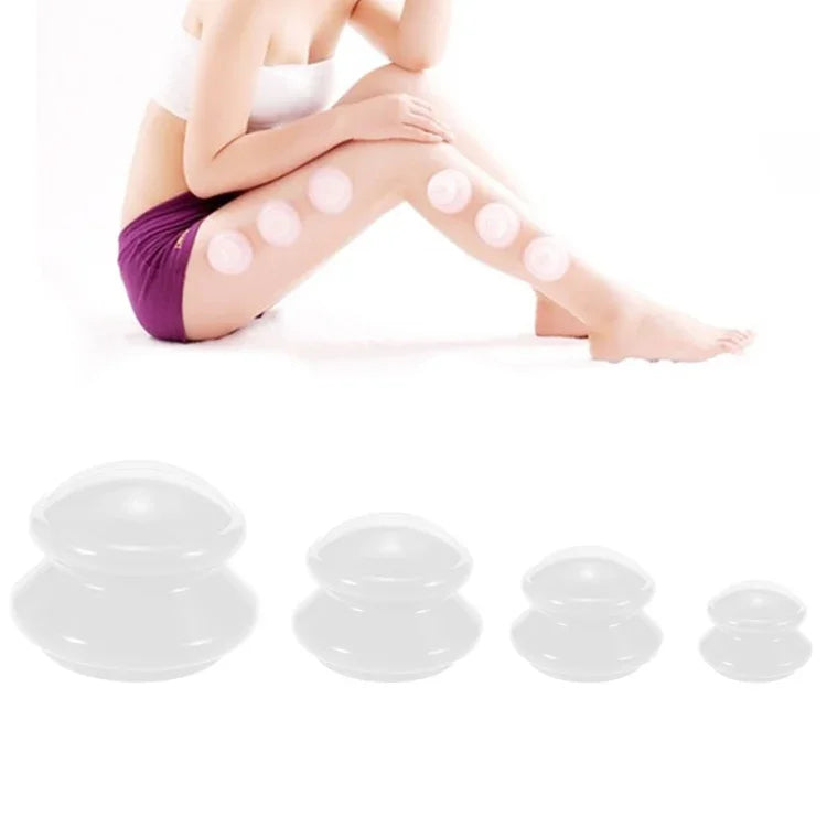 4 Tasses / Ensemble De Soins De Santé Corps Massage Ventouse Thérapie Anti Cellulite Ventouses En Silicone