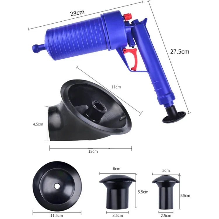Tuyaux de drainage haute pression pour cuisine et toilettes, nettoyeur à air pour éviers, ventouse déboucheur, Tuyaux de drainage sous pression