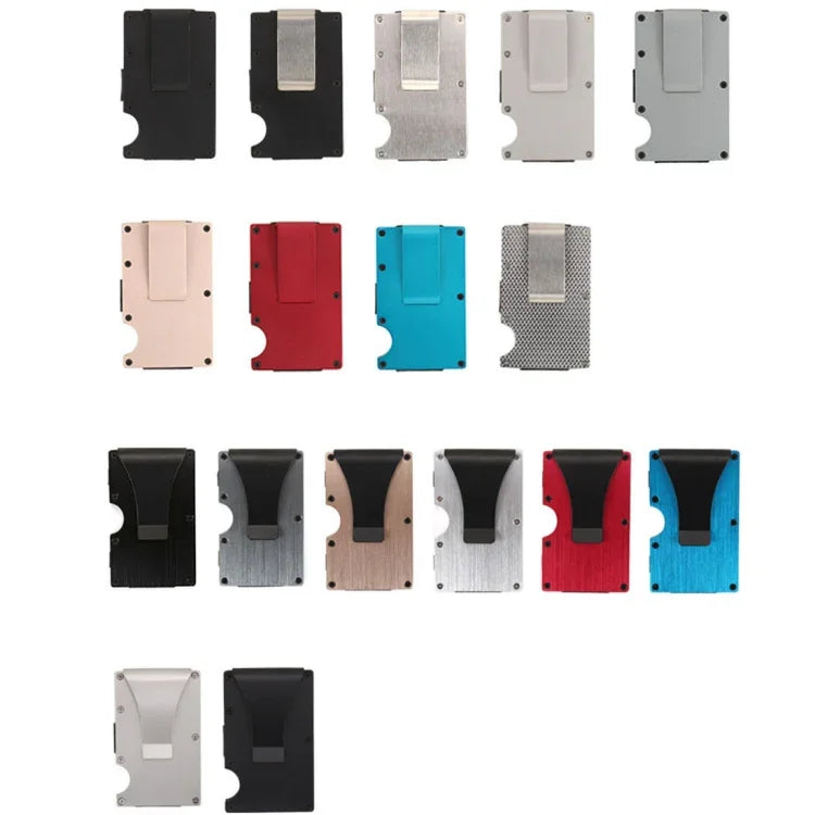 Portefeuille mince avec pince à billets et porte-cartes, couleur aléatoire, X-11