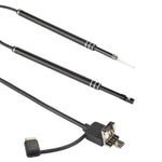 i96 Endoscope Auriculaire USB 3 en 1, Caméra d'Inspection HD 0.3MP, Cuillère Visuelle pour Téléphones Android OTG, PC et MacBook, Câble de 1,85 m, Noir 3 en 1 0.3MP