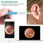 i95 Endoscope USB 3 en 1 pour oreilles, caméra d'inspection HD 0.3MP, curette visuelle pour téléphones OTG Android, PC et MacBook, câble de 1,75 m, 3 en 1 blanc 0.3MP