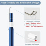 i95 Endoscope USB 3 en 1 pour oreilles, caméra d'inspection HD 0.3MP, curette visuelle pour téléphones OTG Android, PC et MacBook, câble de 1,75 m, 3 en 1 blanc 0.3MP