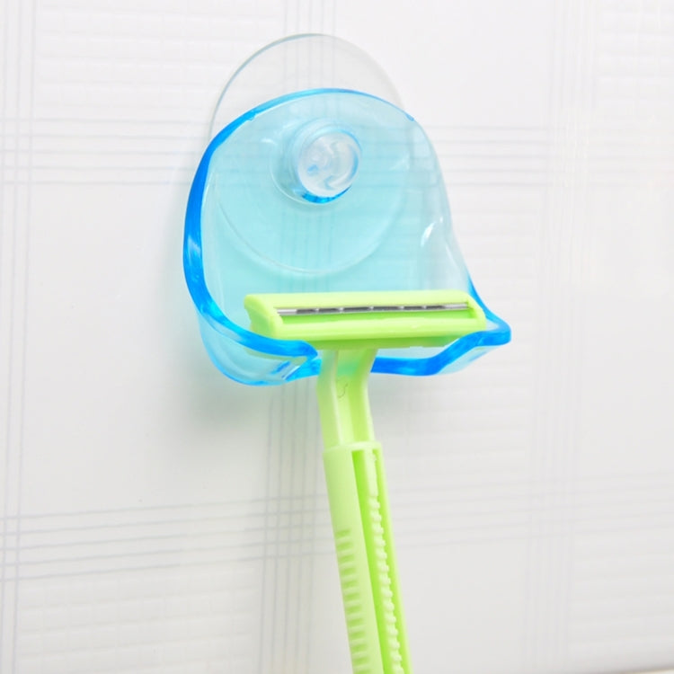 Outils de rangement de salle de bain Support de rasoir à ventouse Support de rasoir de rangement Crochets muraux (bleu clair), Support de rasoir