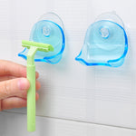 Outils de rangement de salle de bain Support de rasoir à ventouse Support de rasoir de rangement Crochets muraux (bleu clair), Support de rasoir