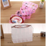 Grande Boîte de Rangement à Trois Couches 36 Emplacements Grande Boîte en Plastique pour Accessoires Artisanaux Barbes Bijoux Organisateur Domestique