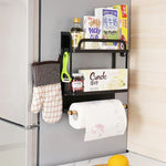 Support de rangement magnétique double couche pour réfrigérateur de cuisine, Double couche
