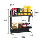 Support de rangement magnétique double couche pour réfrigérateur de cuisine, Double couche