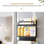Support de rangement magnétique double couche pour réfrigérateur de cuisine, Double couche