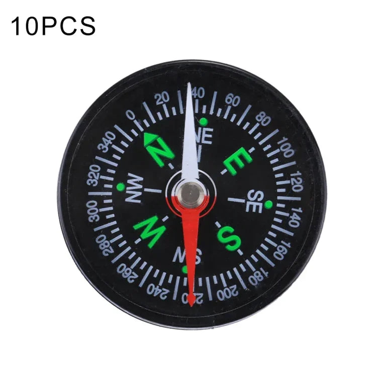10 pièces boussole en plastique 40mm pour guidage de randonnée, camping et sports de plein air, couleur livrée aléatoirement, 40mm