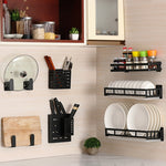 Support mural de cuisine en acier inoxydable, support de couteaux suspendu, support de couteaux