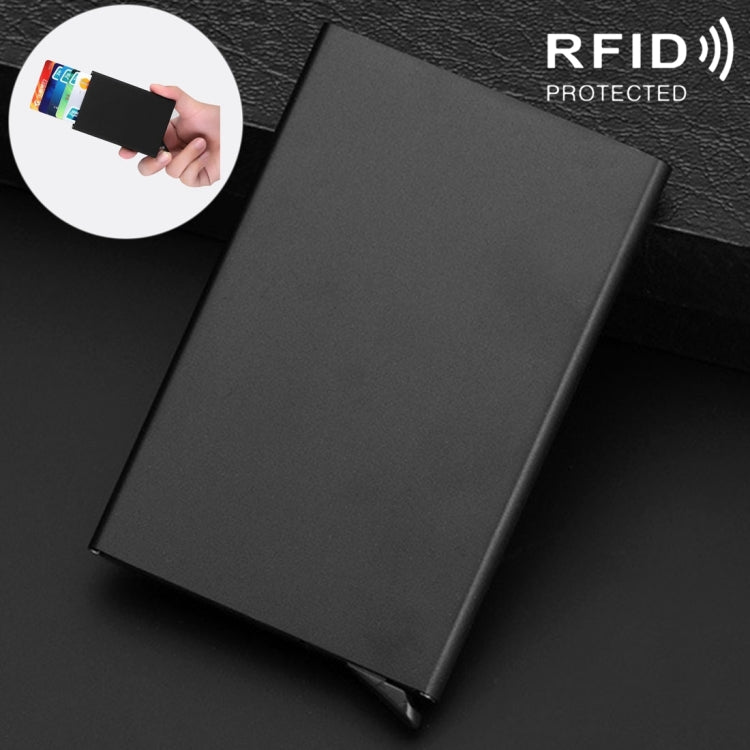 Porte-cartes de visite en acier inoxydable anti-magnétique PU, étui pour cartes de crédit, Taille : 10*6.2*0.8cm