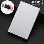 Porte-cartes de visite en acier inoxydable anti-magnétique PU, étui pour cartes de crédit, Taille : 10*6.2*0.8cm