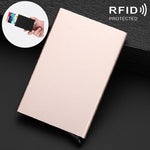 Porte-cartes de visite en acier inoxydable anti-magnétique PU, étui pour cartes de crédit, Taille : 10*6.2*0.8cm
