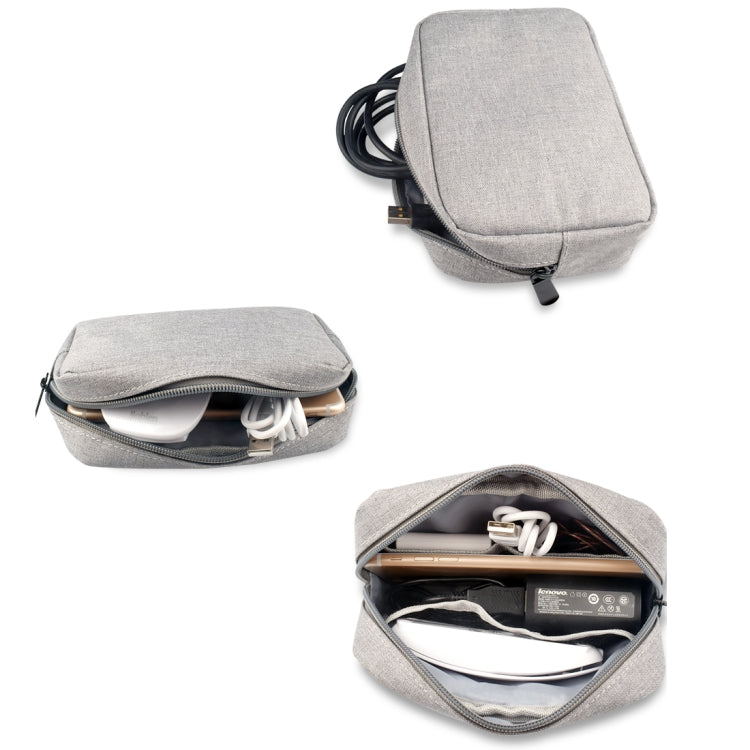 Sac de Rangement de Voyage Numérique Multifonction Simple pour Téléphones, Power Bank, Clé USB, Écouteurs, Câble de Données, etc., Petite Taille : 16*11*5cm, Taille : 16*11*5cm Noir, Taille : 16*11*5cm Rose, Taille : 16*11*5cm Gris, DY01 16x11x5cm