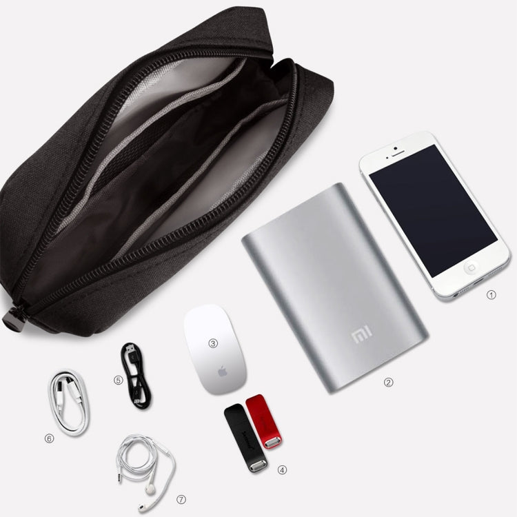 Sac de Rangement de Voyage Numérique Multifonction Simple pour Téléphones, Power Bank, Clé USB, Écouteurs, Câble de Données, etc., Petite Taille : 16*11*5cm, Taille : 16*11*5cm Noir, Taille : 16*11*5cm Rose, Taille : 16*11*5cm Gris, DY01 16x11x5cm