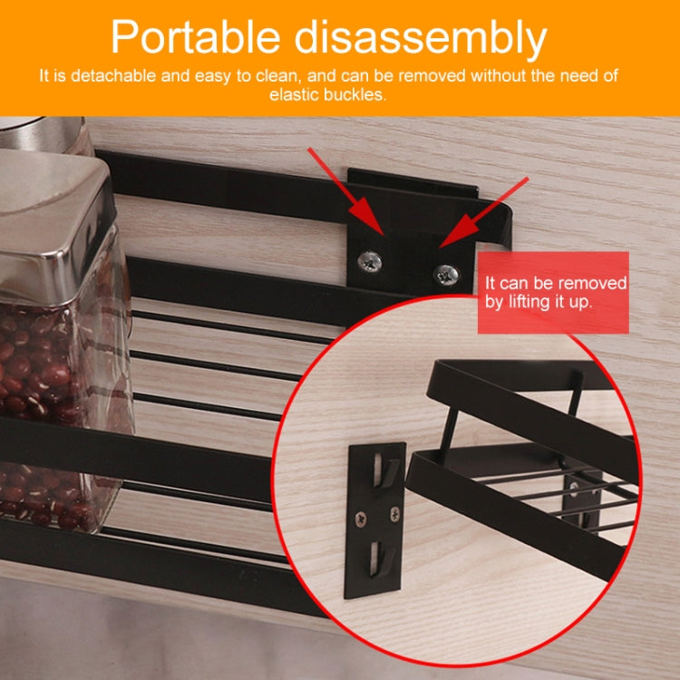 Support de rangement mural sans poinçon pour assaisonnements de cuisine, 30 cm