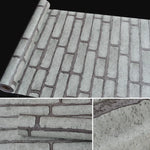 Papier peint autocollant décoratif créatif en brique grise 3D, décoration murale étanche pour chambre et salon, rouleau de papier peint, taille : 45 x 1000 cm, brique grise