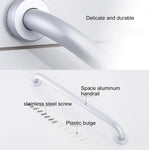 Accoudoir de salle de bain en aluminium sans obstacle et sécurisé de 30 cm, 30 cm