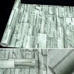Papier peint autocollant décoratif en briques de pierre 3D Green Brick Creative pour chambre et salon, papier peint mural étanche, rouleau, taille : 45 x 1000cm, Brique verte