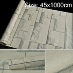 Papier peint autocollant décoratif créatif en pierre Qingyun 3D, décoration murale étanche pour chambre et salon, rouleau de papier peint, taille : 45 x 1000 cm, pierre Qingyun