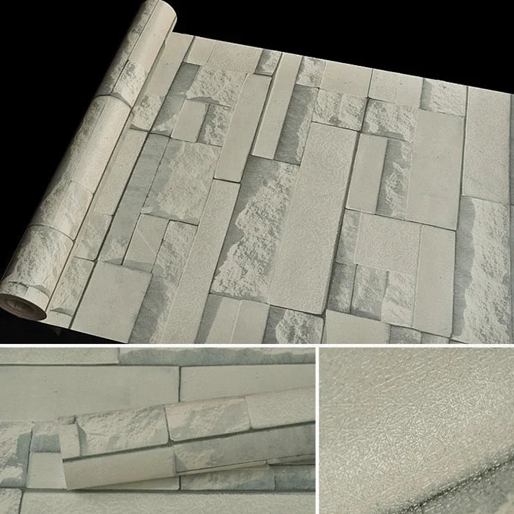Papier peint autocollant décoratif créatif en pierre Qingyun 3D, décoration murale étanche pour chambre et salon, rouleau de papier peint, taille : 45 x 1000 cm, pierre Qingyun