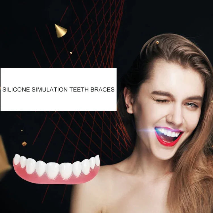 Appareil dentaire de blanchiment en silicone, simulation de dents, ajustement confortable, outils de beauté pour prothèses dentaires incurvées, longueur : 7 cm