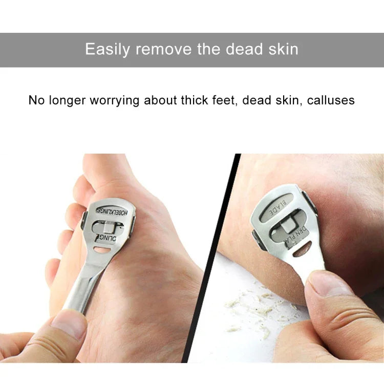 8 en 1 Kit de Pédicure Râpe à Pieds Élimine Callosités Peau Morte Coupe-cuticules Outil de Soin des Pieds, 8 en 1
