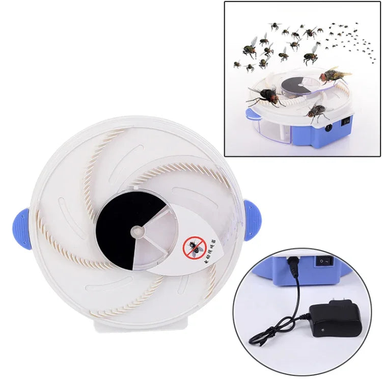 Attrape-mouches rotatif électrique Piège à mouches Tueur de moustiques Répulsif, prise US, prise US