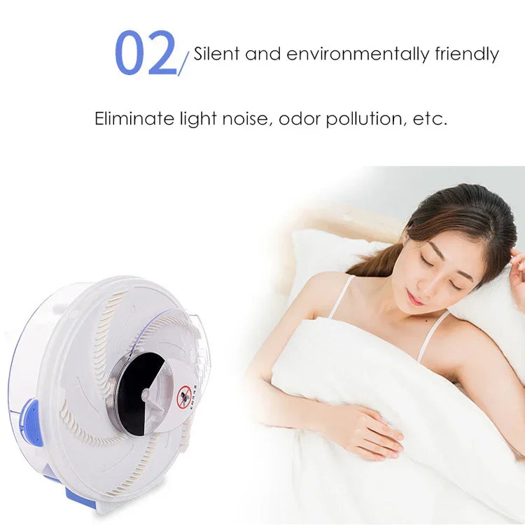 Attrape-mouches rotatif électrique Piège à mouches Tueur de moustiques Répulsif, prise US, prise US