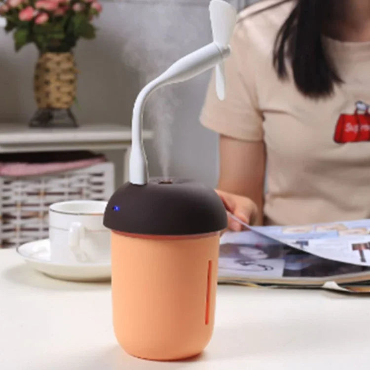 Humidificateur d'arômes électrique multifonction 3-en-1 en forme de champignon, avec charge USB, diffuseur d'huiles essentielles à ultrasons, brume fraîche et port USB étendu