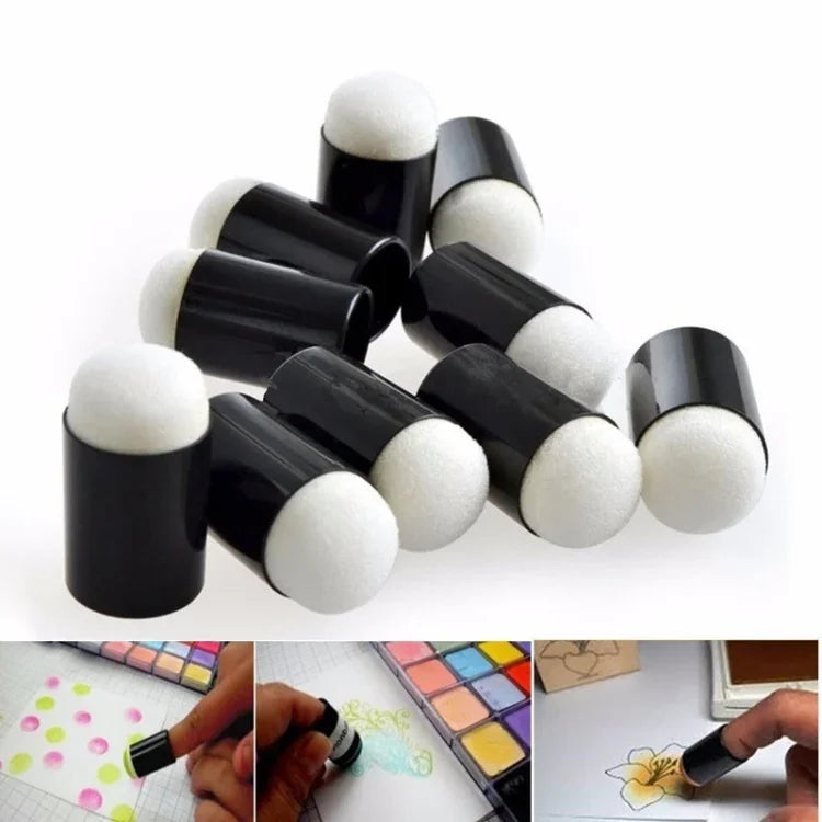10 PCS éponges à peindre au doigt mousse colorante pour bouts des doigts, éponges à peindre au doigt