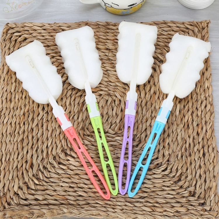10 brosses de nettoyage amovibles en éponge pour tasses / bouteilles de lait / tasses à café / verres, taille: 25.5x6cm, couleur aléatoire, brosse à tasses