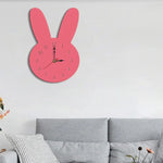 Horloge murale décorative créative pour salon motif lapin