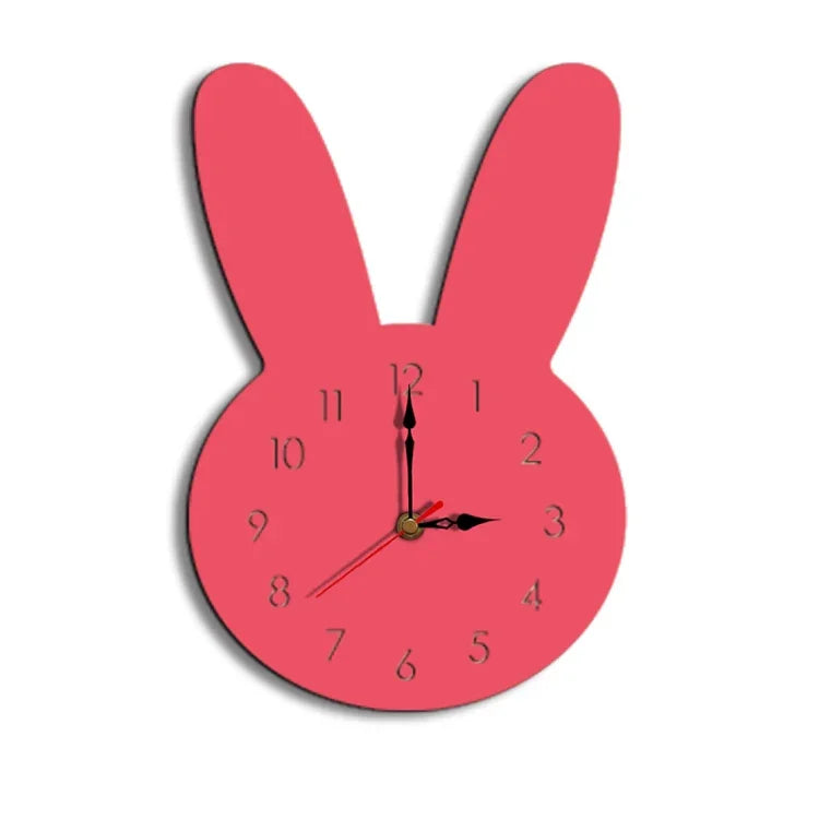 Horloge murale décorative créative pour salon motif lapin