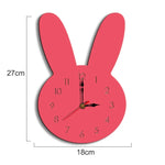 Horloge murale décorative créative pour salon motif lapin