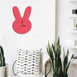 Horloge murale décorative créative pour salon motif lapin