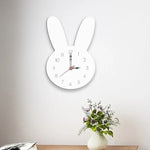 Horloge murale décorative créative pour salon motif lapin