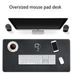 Tapis de souris double face multifonction en cuir PU pour bureau tapis clavier tapis de table tapis de bureau ordinateur, taille : 80 x 40cm