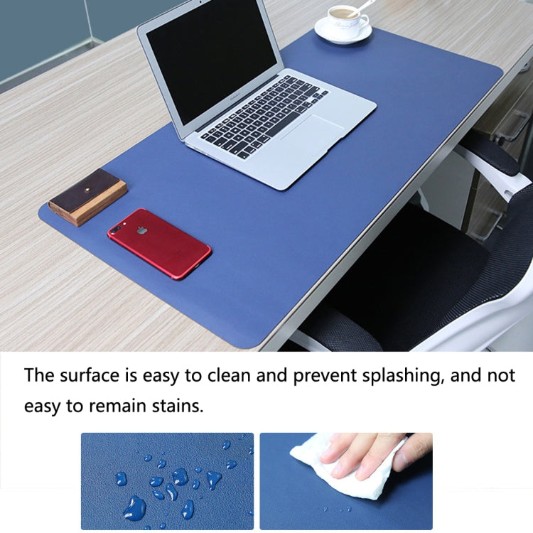 Tapis de souris double face multifonction en cuir PU pour bureau tapis clavier tapis de table tapis de bureau ordinateur, taille : 80 x 40cm