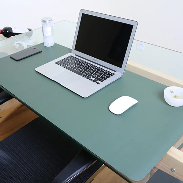 Tapis de souris en cuir PU multifonctionnel pour bureau, tapis clavier, tapis de table pour ordinateur, taille : 90 x 45 cm, noir, rose, vert, bleu saphir, bleu bébé