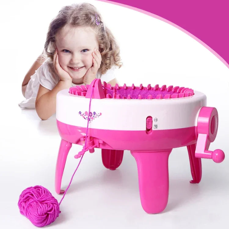 Machine à tricoter pour enfants DIY avec 40 aiguilles, jouet de tricot pour enfants